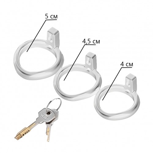 Прозрачный пластиковый пояс верности со сменными кольцами Прозрачный пластиковый пояс верности со сменными кольцами