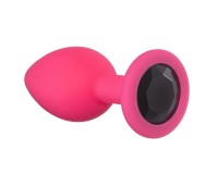 Анальная пробка Emotions Cutie Small Pink black crystal