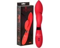 Вибратор с клиторальным стимулятором Indeep Gina Red