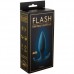 Серая анальная пробка со смещенным центром тяжести Flash Glow