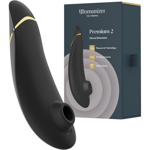 Бесконтактный стимулятор клитора Womanizer Premium 2 Black Бесконтактный стимулятор клитора Womanizer Premium 2 Black