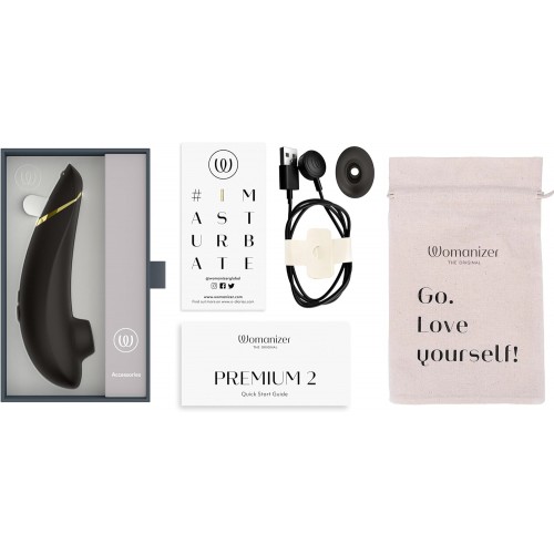 Бесконтактный стимулятор клитора Womanizer Premium 2 Black Бесконтактный стимулятор клитора Womanizer Premium 2 Black