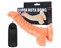 Фаллос с изгибом и ротацией на присоске Super Rota Dong 19 см