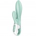 Расширяющийся смарт-вибратор с клиторальным стимулятором Satisfyer Air Pump Bunny 5+ зеленый
