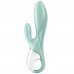 Расширяющийся смарт-вибратор с клиторальным стимулятором Satisfyer Air Pump Bunny 5+ зеленый