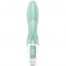 Расширяющийся смарт-вибратор с клиторальным стимулятором Satisfyer Air Pump Bunny 5+ зеленый