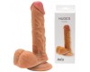 Фаллоимитатор с прямым стволом и объемной мошонкой Nudes Fearless