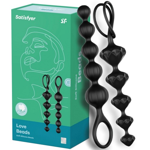 Набор анальных цепочек Satisfyer Love Beads чёрный