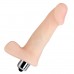 Анальный фаллос с мошонкой и вибрацией 13 см
