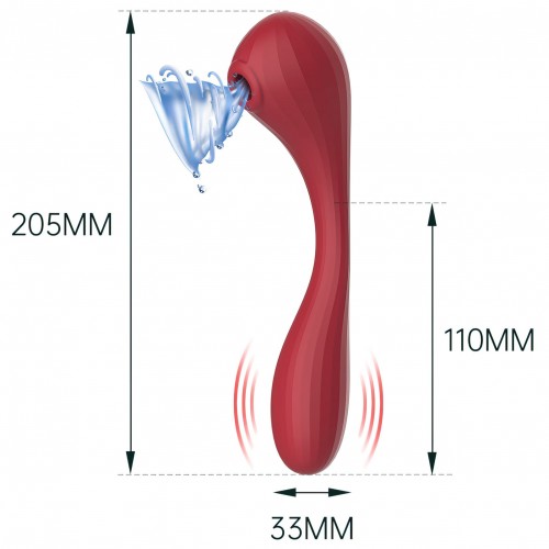Гибкий вагинально-клиторальный смарт-вибратор Magic Motion Bobi красный