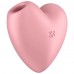 Вакуумно-волновой стимулятор с вибрацией Satisfyer Cutie Heart розовый