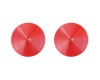 Красные металлические круглые пэстисы 