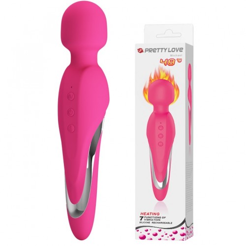 Мощный вибромассажер Pretty Love Michael с функцией подогрева 48C Мощный вибромассажер Pretty Love Michael с функцией подогрева 48C