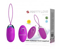 Ребристое виброяйцо с беспроводным пультом Pretty Love Jessica