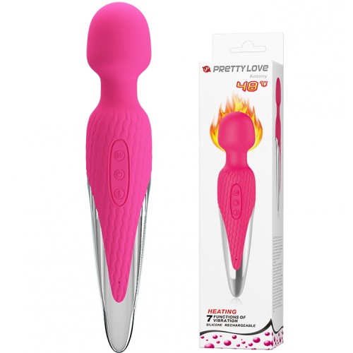 Мощный вибромассажер Pretty Love Antony с функцией подогрева 48C Мощный вибромассажер Pretty Love Antony с функцией подогрева 48C