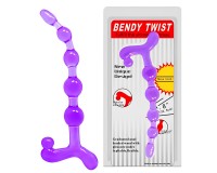 Анальная цепочка Bendy Twist фиолетовая