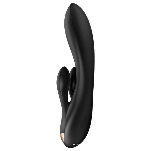Смарт-вибратор с клиторальным стимулятором Satisfyer Double Flex черный Смарт-вибратор с клиторальным стимулятором Satisfyer Double Flex черный