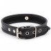 Черный ошейник с металлическим кольцом
