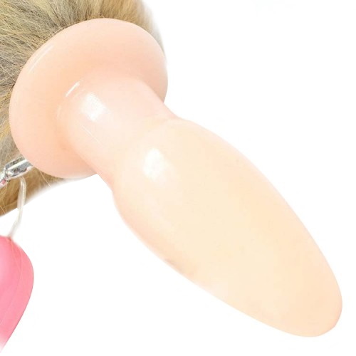 Анальная вибровтулка из силикона с длинным рыжим хвостом 90 см Анальная вибровтулка из силикона с длинным рыжим хвостом 90 см