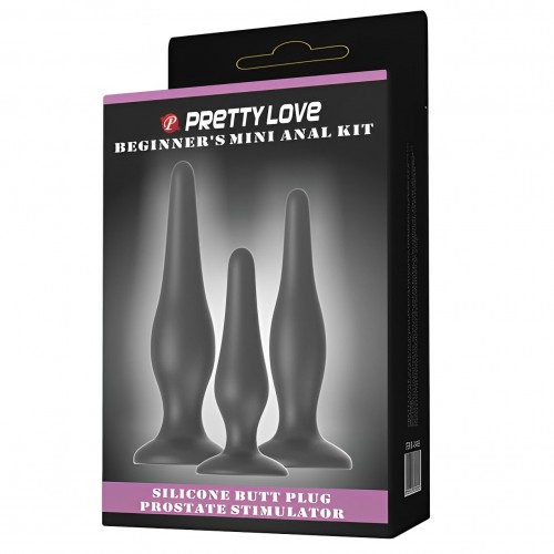 Набор силиконовых анальных пробок Beginners Mini Anal Kit Набор силиконовых анальных пробок Beginners Mini Anal Kit