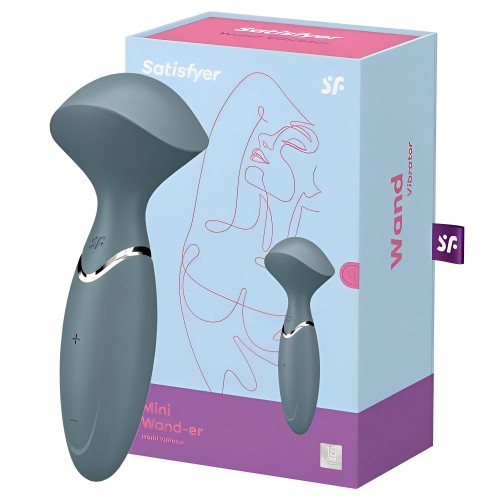 Перезаряжаемый мини-массажер с вибрацией Satisfyer Mini Wand-er серый Перезаряжаемый мини-массажер с вибрацией Satisfyer Mini Wand-er серый
