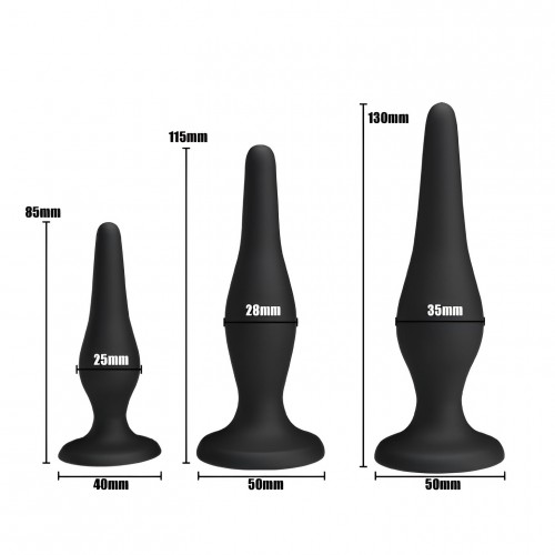 Набор силиконовых анальных пробок Beginners Mini Anal Kit Набор силиконовых анальных пробок Beginners Mini Anal Kit