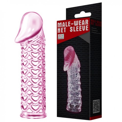 Насадка на пенис Male-Wear Net Sleeve розовая Насадка на пенис Male-Wear Net Sleeve розовая