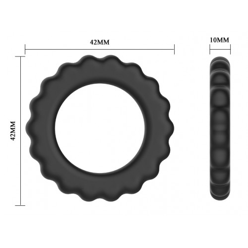Черное эрекционное кольцо Titan