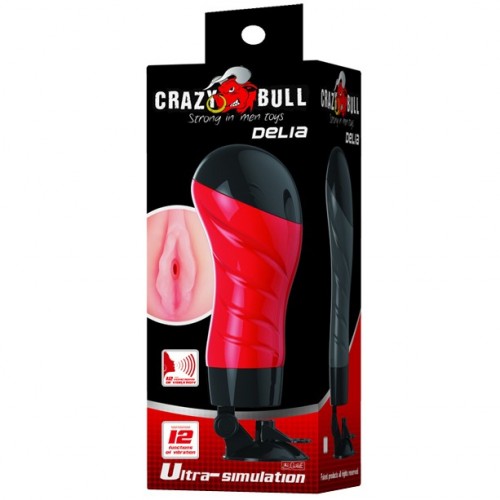 Вибромастурбатор с голосовым сопровождением Crazy Bull Delia на присоске Вибромастурбатор с голосовым сопровождением Crazy Bull Delia на присоске