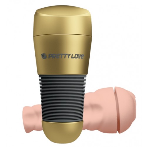 Мастурбатор-вагина в золотой колбе Pretty Love Kitty Мастурбатор-вагина в золотой колбе Pretty Love Kitty