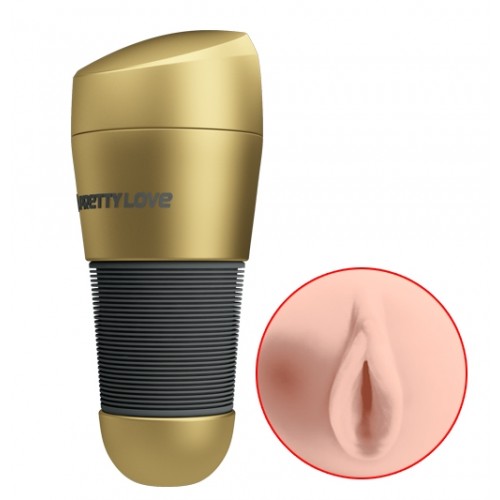 Мастурбатор-вагина в золотой колбе Pretty Love Kitty Мастурбатор-вагина в золотой колбе Pretty Love Kitty