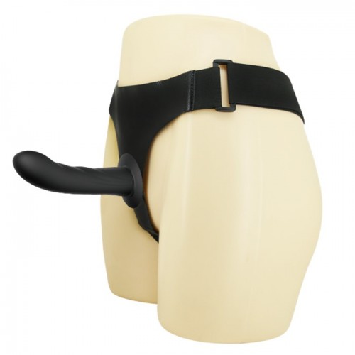 Страпон с силиконовым фаллоимитатором 17 см Страпон с силиконовым фаллоимитатором 17 см