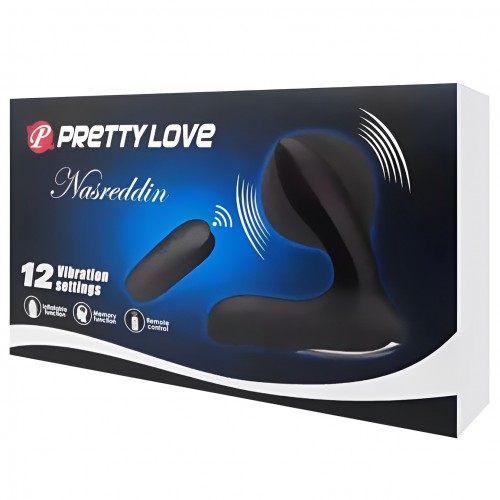 Вибромассажер простаты с функцией расширения и с пультом ДУ Pretty Love Nasreddin Вибромассажер простаты с функцией расширения и с пультом ДУ Pretty Love Nasreddin