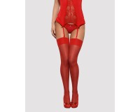 Классические красные чулки L/XL