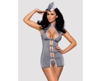 Костюм Горячая стюардесса серого цвета L/XL