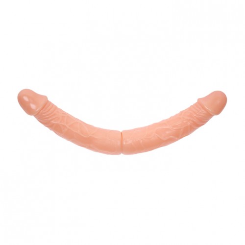 Двойной эластичный фаллос телесного цвета 36 см Двойной эластичный фаллос телесного цвета 36 см