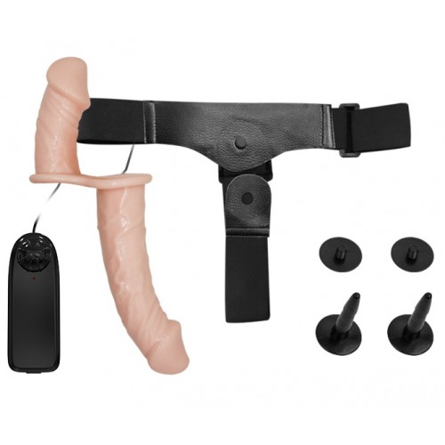 Двойной страпон с вибрацией Ultra Passionate Harness Двойной страпон с вибрацией Ultra Passionate Harness