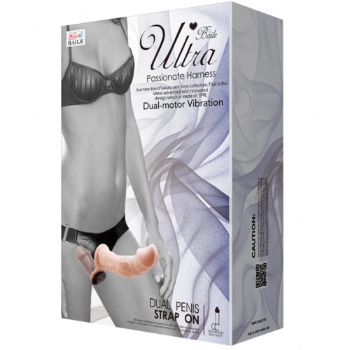 Двойной страпон с вибрацией Ultra Passionate Harness Двойной страпон с вибрацией Ultra Passionate Harness