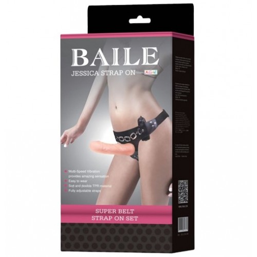 Вибрострапон с реалистичной насадкой на штырьке 19 см Вибрострапон с реалистичной насадкой на штырьке 19 см