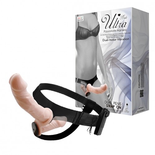 Двойной страпон с вибрацией Ultra Passionate Harness Двойной страпон с вибрацией Ultra Passionate Harness