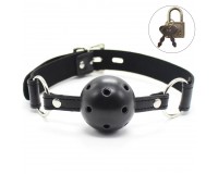 Черный дышащий кляп-шар