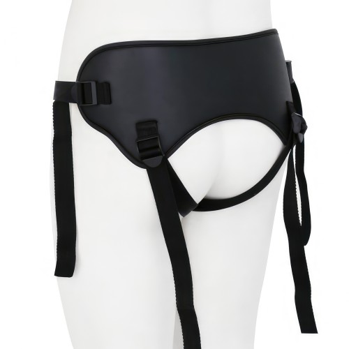 Черные текстильные трусики для страпона со сменными кольцами Черные текстильные трусики для страпона со сменными кольцами