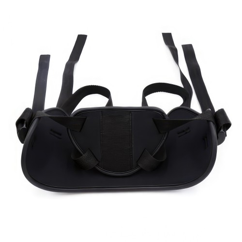 Черные текстильные трусики для страпона со сменными кольцами Черные текстильные трусики для страпона со сменными кольцами