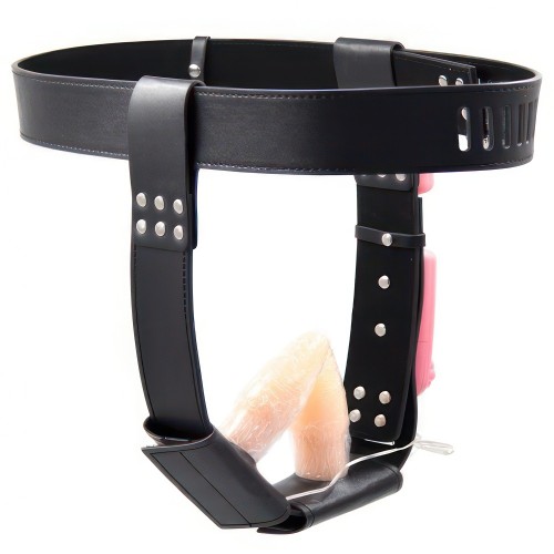 Женский пояс верности с двумя вибропробками Женский пояс верности с двумя вибропробками