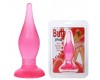 Розовая анальная пробка с присоской Butt plug