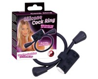 Лассо на пенис с клиторальным вибростимулятором Silicone Cock Ring