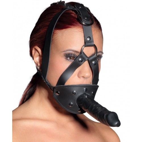 Кляп на сбруе с фаллосом Leder-Kopfgeschirr mit Dildo Кляп на сбруе с фаллосом Leder-Kopfgeschirr mit Dildo