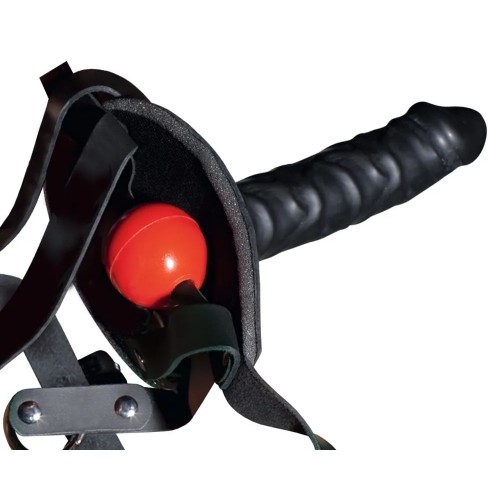 Кляп на сбруе с фаллосом Leder-Kopfgeschirr mit Dildo Кляп на сбруе с фаллосом Leder-Kopfgeschirr mit Dildo