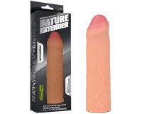 Удлиняющая насадка на пенис Revolutionary Silicone Nature Extender Uncircumcised телесная + 4 см