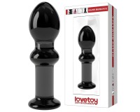 Анальная пробка Glass Romance черная